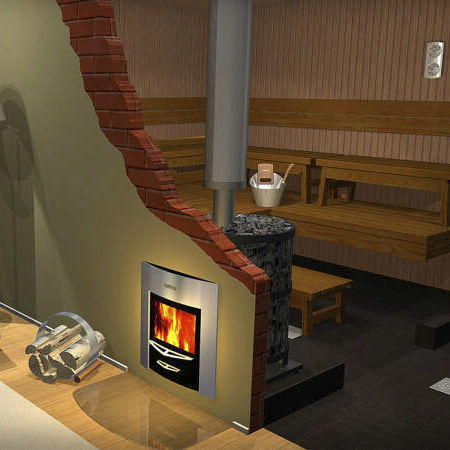 Forno para sauna seca a lenha - Harvia Legend 240 Duo - Fire Ice Systemtec Georg Zelger e.K. - 20 kW–50 kW / de piso / em aço