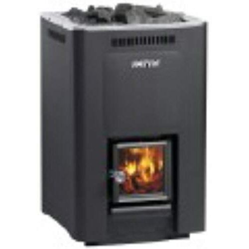 Forno para sauna seca a lenha - Harvia 36 - Fire Ice Systemtec Georg Zelger e.K. - 20 kW–50 kW / de piso / em aço inoxidável