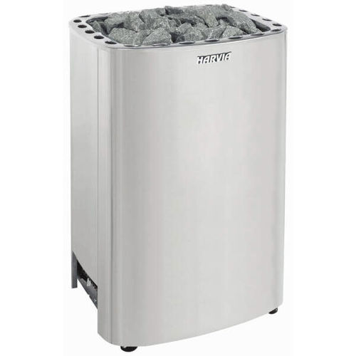 Forno para sauna seca elétrico - Club - Fire Ice Systemtec Georg Zelger e.K. - 11 kW / de piso / em aço inoxidável