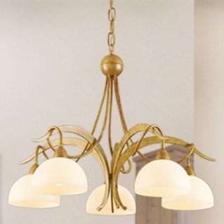Lustre clássico - 1720/5 - LAM Export - em vidro / em aço / para 5 lâmpadas