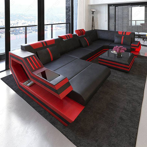 Sofá de canto - HOLLYWOOD U - Sofa dreams - contemporâneo / em couro / com braços