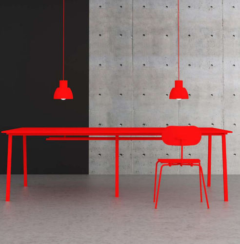 Mesa de reunião contemporânea - TFT - JULCAR - em madeira / em laminado melamínico / em alumínio termolacado