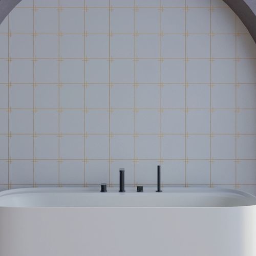 Placas de revestimento em cerâmica - Intersection Tile Grey Base - mavi ceramica - com semibrilho / pintada / para ambiente interno