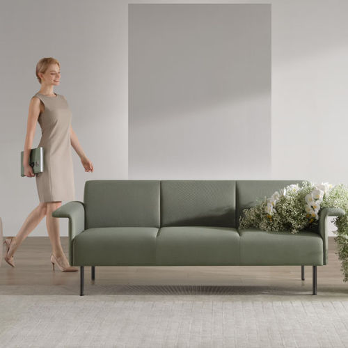 Sofá contemporâneo - F5 - Zhejiang Sunon Furniture Manufacture Co., Ltd. - em tecido / em couro / com braços