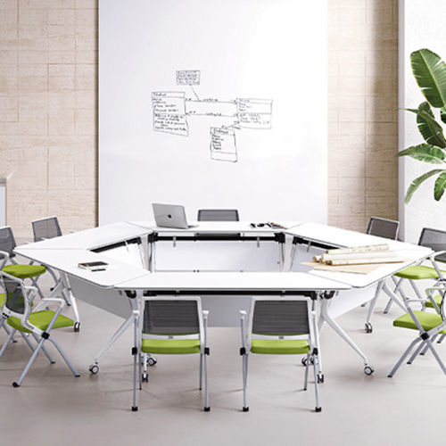Mesa de reunião contemporânea - Mandis - Zhejiang Sunon Furniture Manufacture Co., Ltd. - em carvalho / em laminado / com base em aço