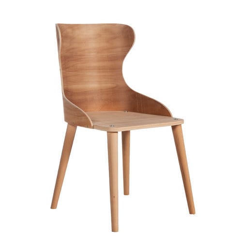 Cadeira contemporânea - P-207  - Papelci - para ambiente interno / em compensado / com base em madeira