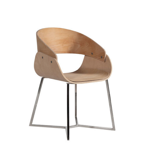 Cadeira contemporânea - P-256 - Papelci - para ambiente interno / em compensado / de madeira curvada
