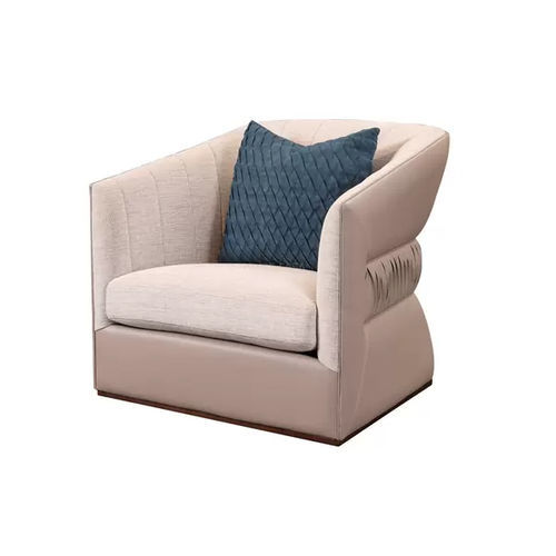 Poltrona contemporânea - L12 - Zhongshan Four Seas Furniture MFG. Ltd. - em tecido / em couro / com folheado de madeira