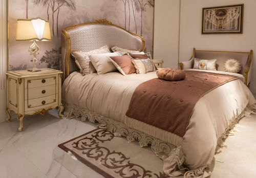 Cama de casal - Fontainebleau 388 - Zhongshan Four Seas Furniture MFG. Ltd. - de estilo / estofada / com cabeceira