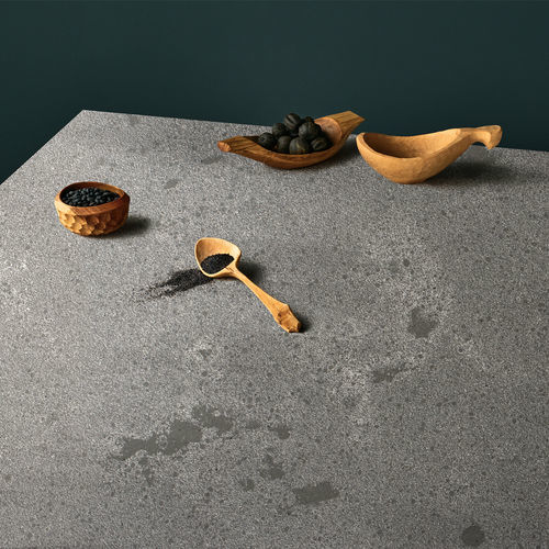 Placa de pedra em quartzo - GNW96P - Guangdong Overland Ceramics Co., Ltd. - para ambiente interno / polida / cinza