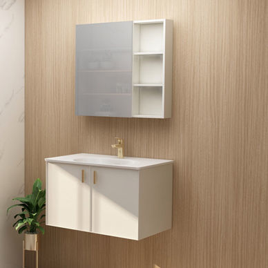 Móvel de banheiro contemporâneo - HFL0603-8156NC - Huida Sanitary Ware Co., Ltd. - da linha residencial / em madeira / em alumínio