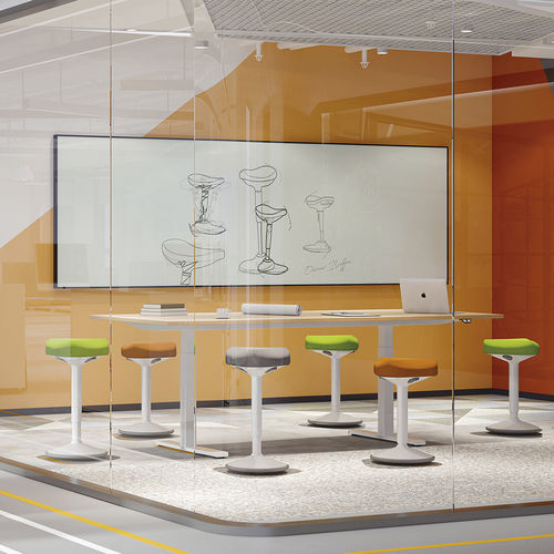 Banqueta de cabeleireiro contemporânea - R37 - Foshan Orcco Furniture Co., Ltd. - em tecido / com base em plástico / giratória