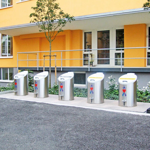 Lixeira contêiner - Liftomat - Villiger Entsorgungssysteme AG - em aço inoxidável / para ambiente externo / contemporânea