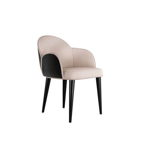 Cadeira de sala de jantar contemporânea - SCILLE - Hommés Studio - para ambiente interno / em veludo / com base metálica