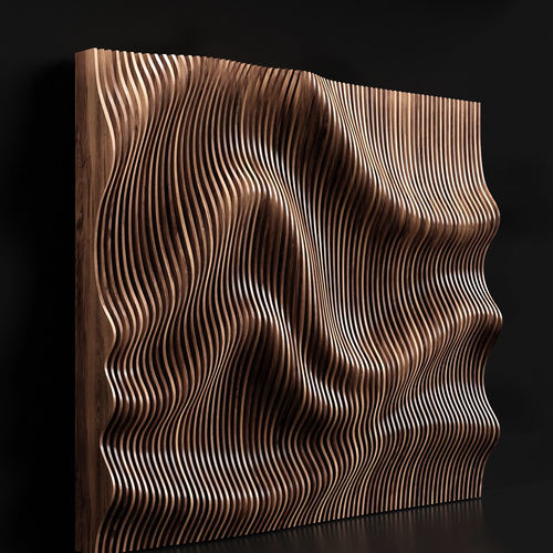 Painel decorativo em compensado - Ocean - MyWoodream - de parede / 3D / com relevo