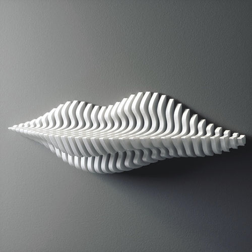 Escultura em madeira - Stelly - MyWoodream - de parede / branca / contemporânea