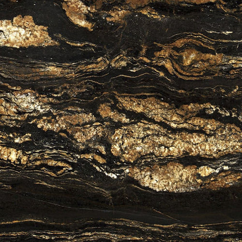 Placa de pedra em mica - TITANIUM  - BRAZILIAN STONES - para piso / polida / efeito de mármore
