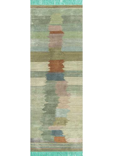 Tapete contemporâneo - SATRANGI - Jaipur Rugs - listrado / de lã / em seda