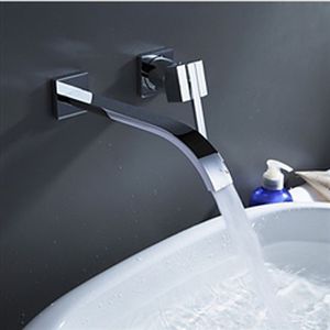 Misturador monocomando para lavatório - MELO  - FontanaShowers - de parede / em metal cromado / para banheiro