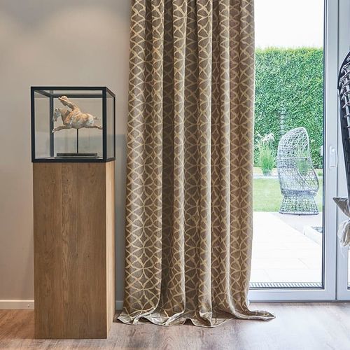 Tecido para cortinas - AMICA & VERDI - Gardisette - com padrão geométrico / em poliéster / em algodão