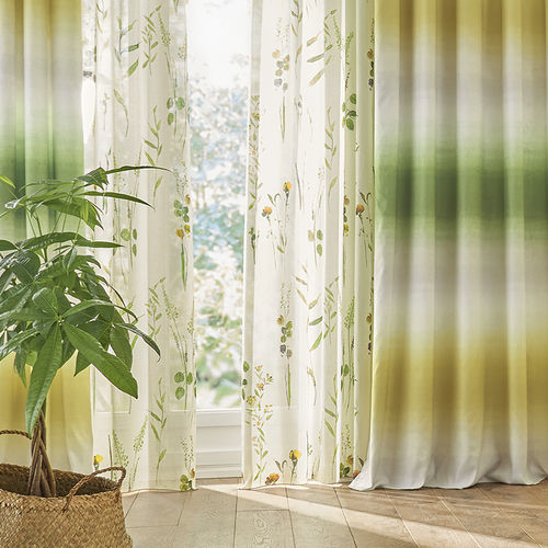 Cortina de voile com padrão floral - JARDIN  - Gardisette - em poliéster / lavável / tipo de tecido