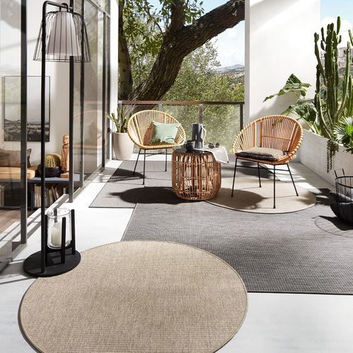 Tapete contemporâneo - SANDS - JAB ANSTOETZ FLOORING - de cor lisa / em polipropileno / retangular