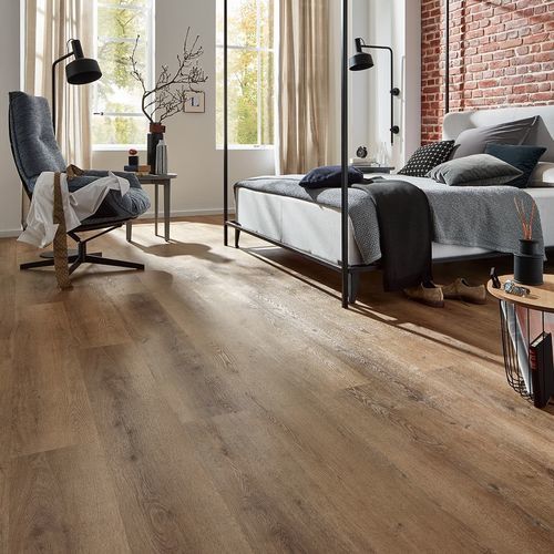 Revestimento de piso vinílico - BRUSHED OAK BROWN  - JAB ANSTOETZ FLOORING - para ambiente interno / para degrau / para escritório