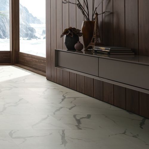 Revestimento de piso vinílico - CARARRA  - JAB ANSTOETZ FLOORING - para ambiente interno / para degrau / para escritório