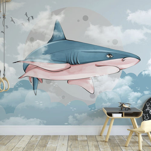 Papel de parede contemporâneo - océan requin mer - MuralConcept - em tecido não tecido / panorâmico / com animais
