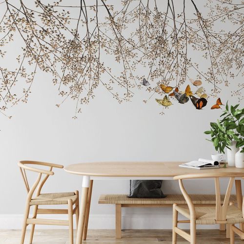 Papel de parede contemporâneo - branchage & papillon - MuralConcept - em tecido não tecido / com natureza / panorâmico