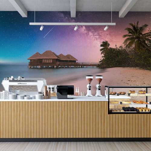 Papel de parede contemporâneo - plage paradisiaque féérique - MuralConcept - em tecido não tecido / panorâmico / multicores