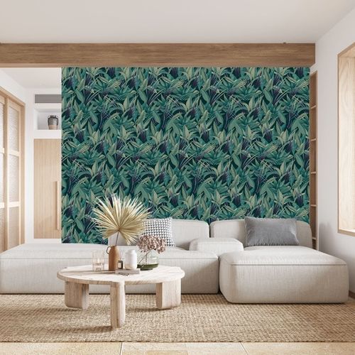 Papel de parede contemporâneo - tendance feuille - MuralConcept - em tecido não tecido / panorâmico / verde