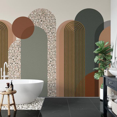 Papel de parede contemporâneo - graphique tendance - MuralConcept - em tecido não tecido / panorâmico / multicores