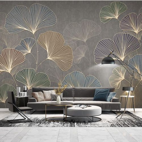 Papel de parede contemporâneo - ginkgo asie tendance - MuralConcept - em tecido não tecido / floral / panorâmico