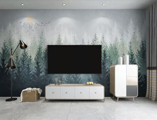 Papel de parede contemporâneo - forêt canadienne - MuralConcept - em tecido não tecido / com natureza / panorâmico