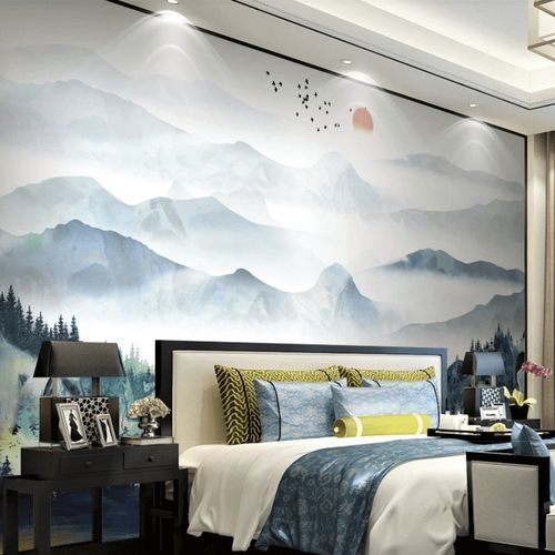 Papel de parede contemporâneo - Mountain & Scandinave - MuralConcept - em tecido não tecido / panorâmico / cinza