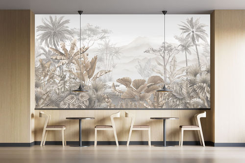 Papel de parede contemporâneo - Jungle tendance peinture - MuralConcept - em tecido não tecido / panorâmico / com motivos impressos
