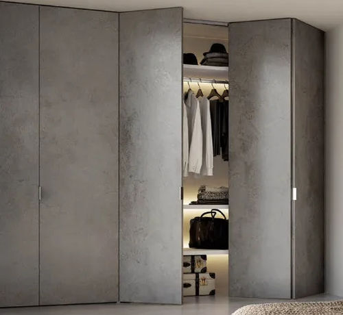 Guarda-roupa de embutir - Gea  - doal - contemporâneo / em alumínio pintado / em laminado melamínico