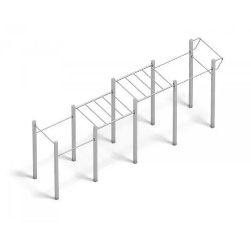 Circuito de obstáculos para parque infantil - 4FCIRCLE® CALISTHENICS-LINE LONG - Playparc - metálico / para ambiente externo
