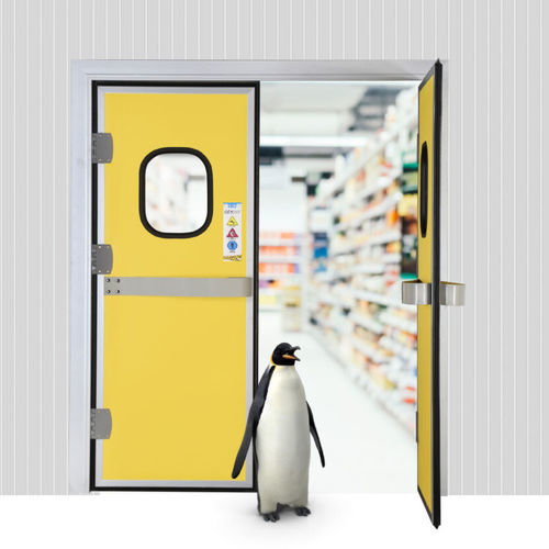 Porta industrial tipo vaivém - ATSDOOR - em alumínio / em alumínio anodizado / em aço inoxidável