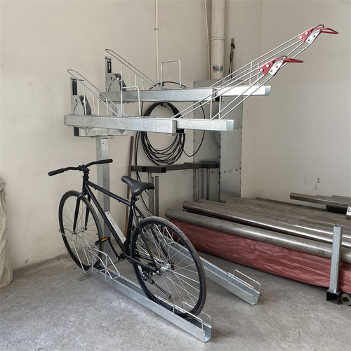 Bicicletário de piso - KVS-DDBR series - IKAVASS - vertical / duplo / para área interna