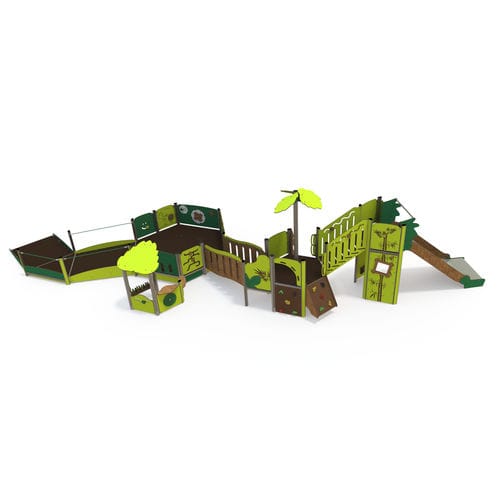 Estrutura lúdica para parque infantil - EX 15-3056-P15 - QUALI-Cité - em HPL / modular / para pessoas com mobilidade reduzida