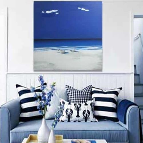 Quadro decorativo em acrílico - MARINA  - OHORIGINAL BUSINESS SL - misto / pintado à mão / mar