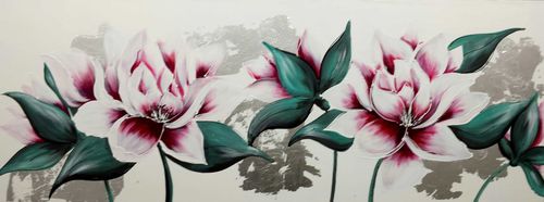 Quadro decorativo em acrílico - MAGNOLIA 2 - OHORIGINAL BUSINESS SL - misto / pintado à mão / com padrão floral