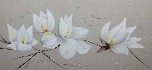 Quadro decorativo em acrílico - FLOR SACO 2 - OHORIGINAL BUSINESS SL - misto / pintado à mão / com padrão floral