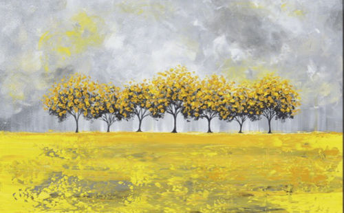 Quadro decorativo em acrílico - BOSQUE AMARILLO - OHORIGINAL BUSINESS SL - misto / pintado à mão / paisagem