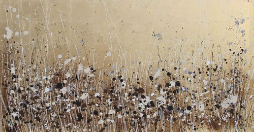 Quadro decorativo em acrílico - AMAPOLAS ORO - OHORIGINAL BUSINESS SL - misto / pintado à mão / com padrão floral