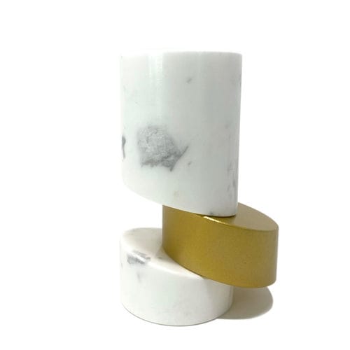 Vaso de design original - Brass - Pistore Marmi - em mármore / feito à mão / de mesa