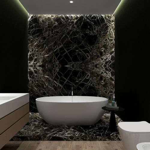 Placa de pedra em mármore - Imperial Breccia - Pistore Marmi - para ambiente interno / para parede / para piso