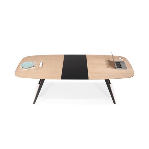 Mesa de jantar contemporânea - Dona - hatt - em carvalho / em nogueira / com base em carvalho